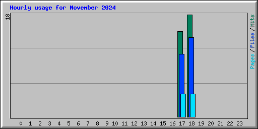Hourly usage for November 2024
