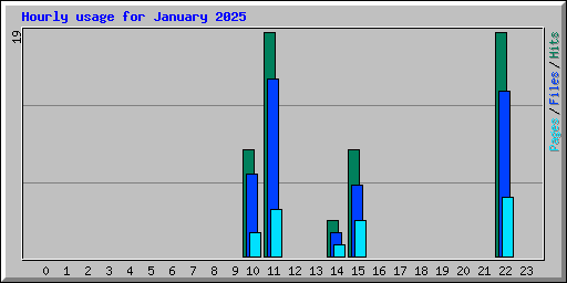 Hourly usage for January 2025