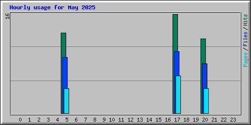 Hourly usage for May 2025