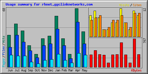 Usage summary for rhnet.ggclinknetworks.com