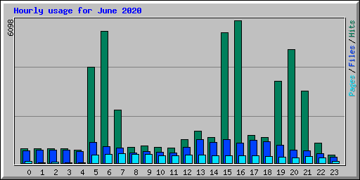 Hourly usage for June 2020