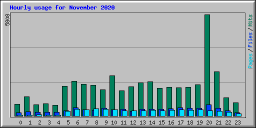 Hourly usage for November 2020