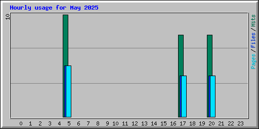 Hourly usage for May 2025