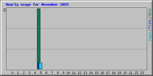 Hourly usage for November 2025