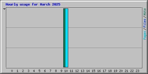 Hourly usage for March 2025