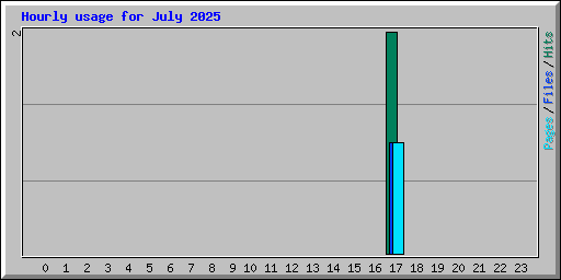 Hourly usage for July 2025