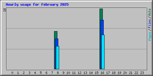 Hourly usage for February 2025