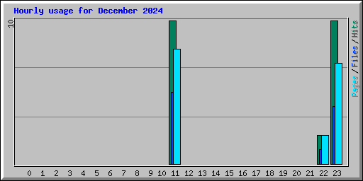 Hourly usage for December 2024