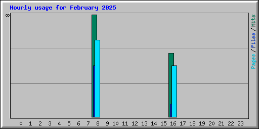 Hourly usage for February 2025