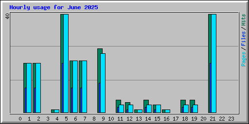 Hourly usage for June 2025