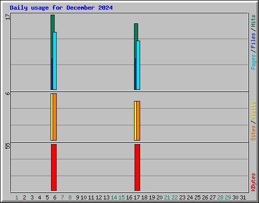 Daily usage for December 2024