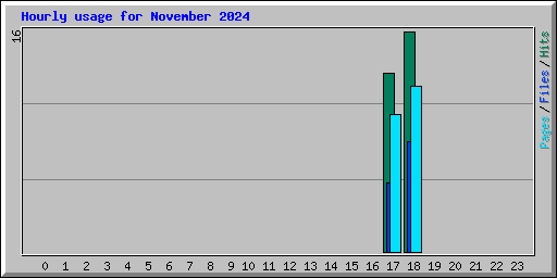 Hourly usage for November 2024