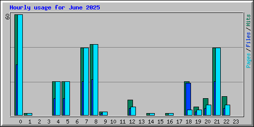 Hourly usage for June 2025