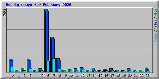 Hourly usage for February 2026