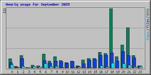 Hourly usage for September 2025