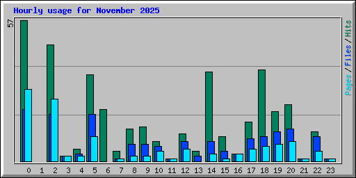 Hourly usage for November 2025
