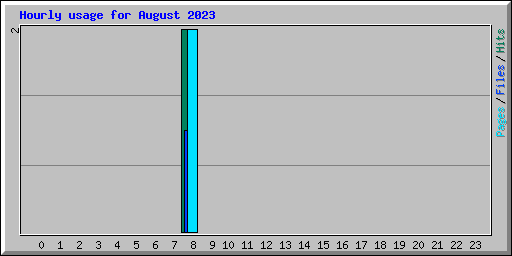 Hourly usage for August 2023