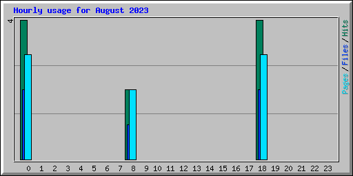 Hourly usage for August 2023