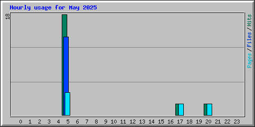 Hourly usage for May 2025