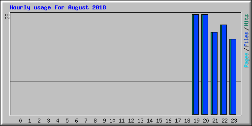 Hourly usage for August 2018