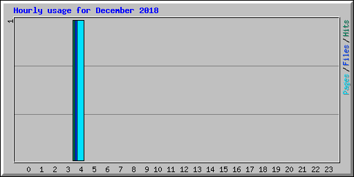 Hourly usage for December 2018