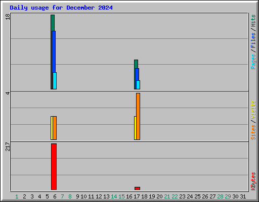 Daily usage for December 2024