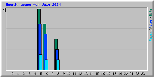Hourly usage for July 2024