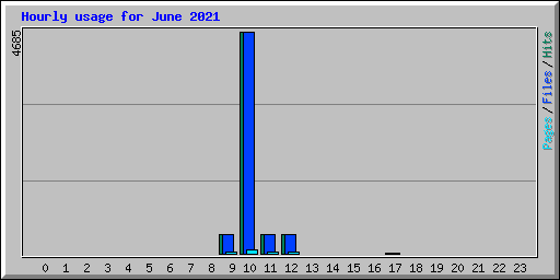 Hourly usage for June 2021