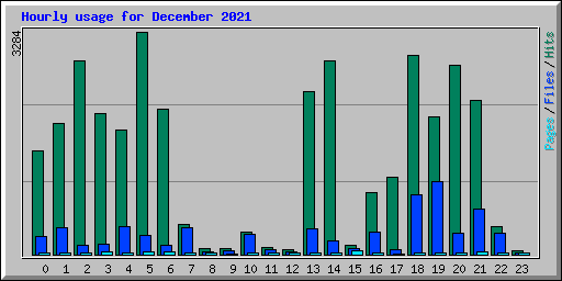 Hourly usage for December 2021