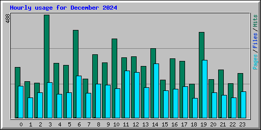 Hourly usage for December 2024