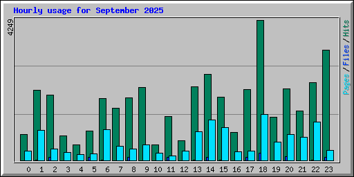 Hourly usage for September 2025