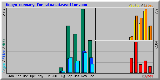Usage summary for wisatatraveller.com